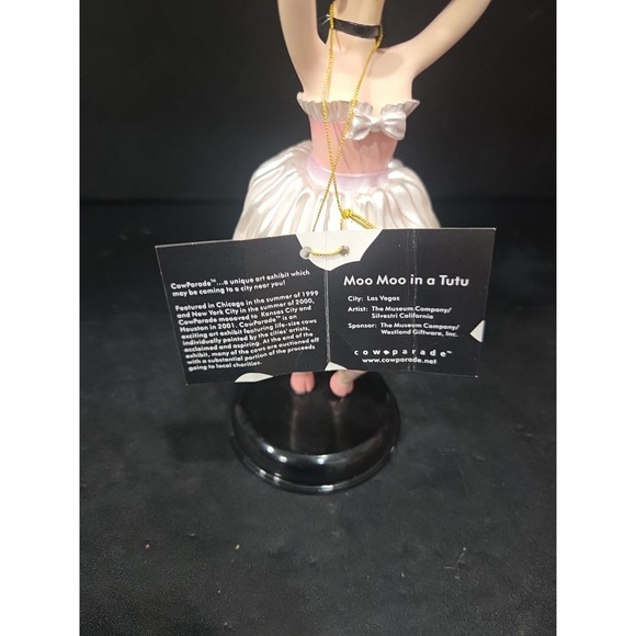 Cow Parade Moo Moo in a Tutu Cow Figurine, Westland Giftware, #7263, No Box - Picture 8 of 8